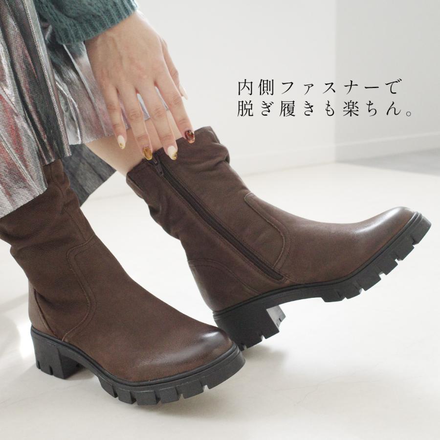 ショートブーツ 本革 レディース 歩きやすい 牛革 ヌバック 履きやすい