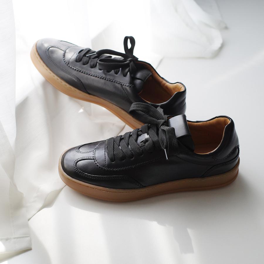 スニーカー 本革 レディース 歩きやすい おしゃれ ローカット 牛革