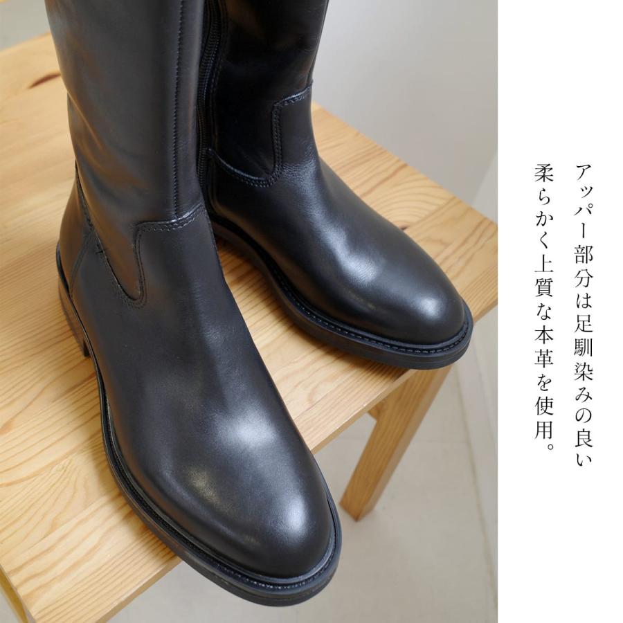 ロングブーツ 本革 レディース 歩きやすい 痛くない 牛革 通勤 履き