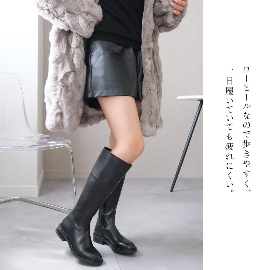 ロングブーツ 本革 レディース 歩きやすい 痛くない 牛革 通勤 履き