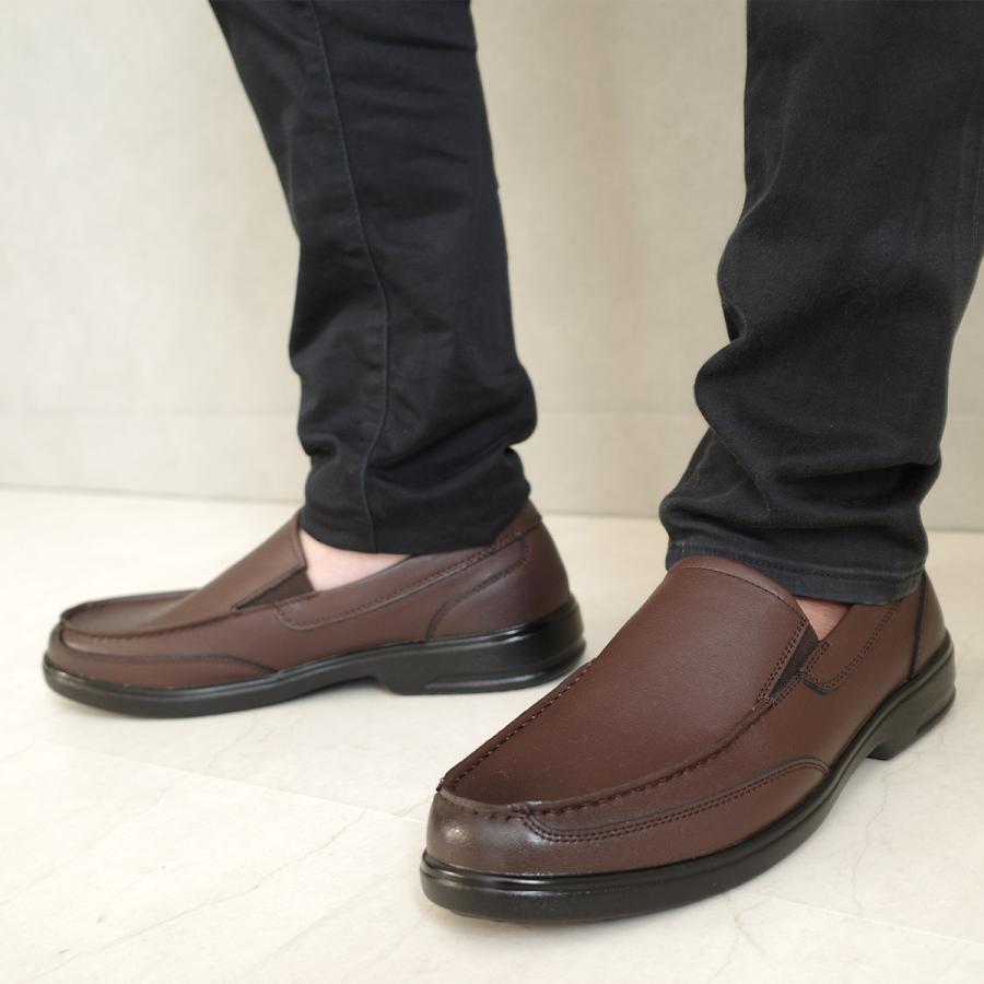 スリッポン メンズ ビジネスシューズ 本革 通勤 歩きやすい 履きやすい