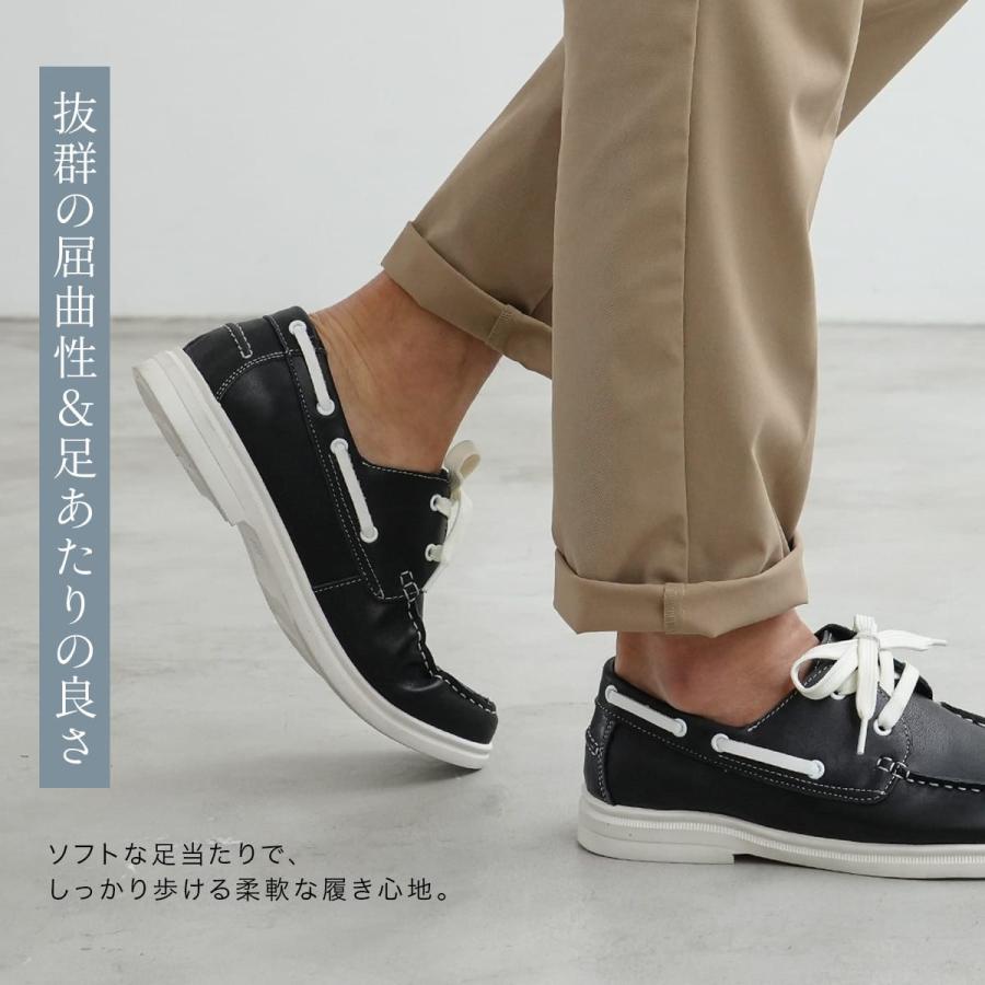 ローファー 本革 メンズ スリッポン デッキシューズ モカシン 履き