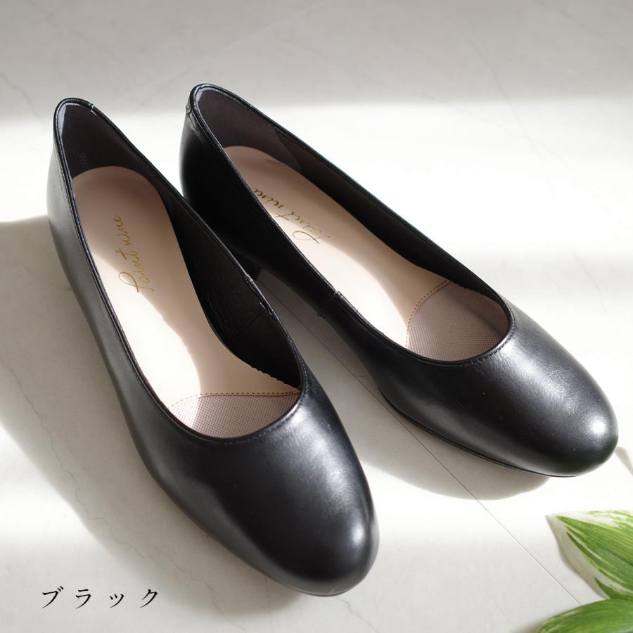 パンプス 本革 レディース 日本製 痛くない ローヒール 歩きやすい 履きやすい きれいめ 通勤 太めヒール 仕事 オフィス 3cm ヒール ポインター amiami エディ_21