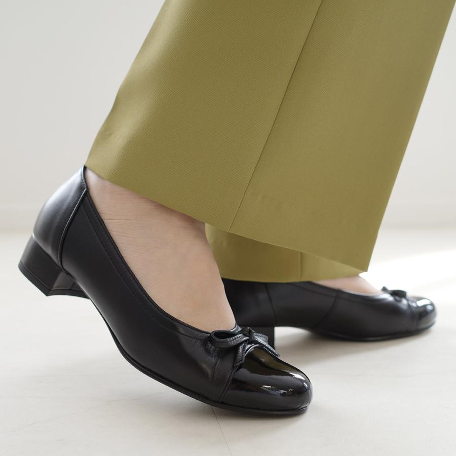 パンプス 本革 レディース 日本製 痛くない 歩きやすい ローヒール