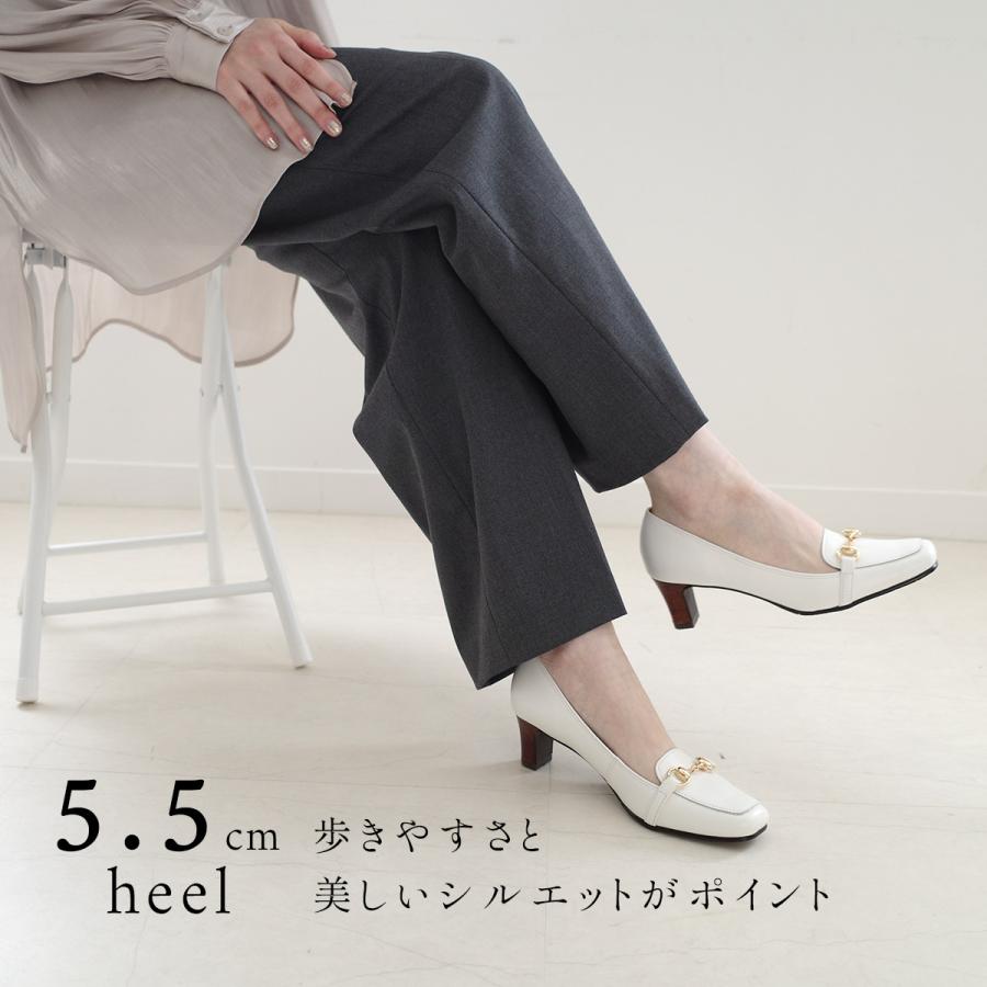 パンプス 本革 レディース 日本製 歩きやすい 痛くない 5cm ヒール