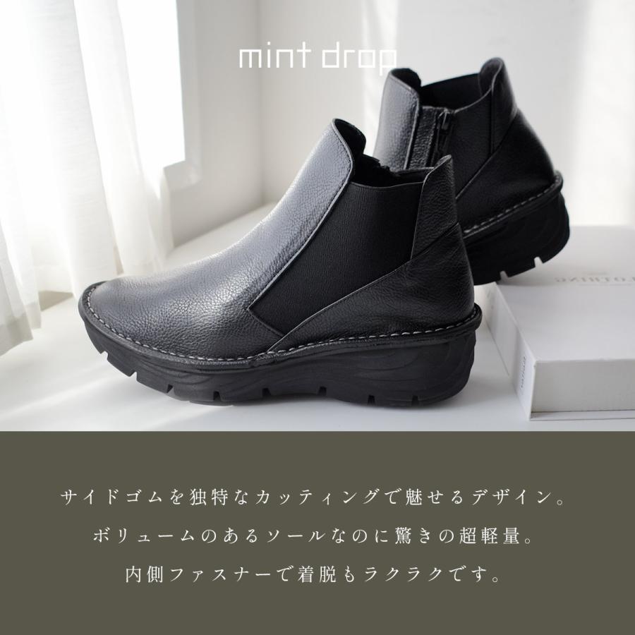 ショートブーツ 本革 レディース 厚底 ブーツ 歩きやすい 履きやすい