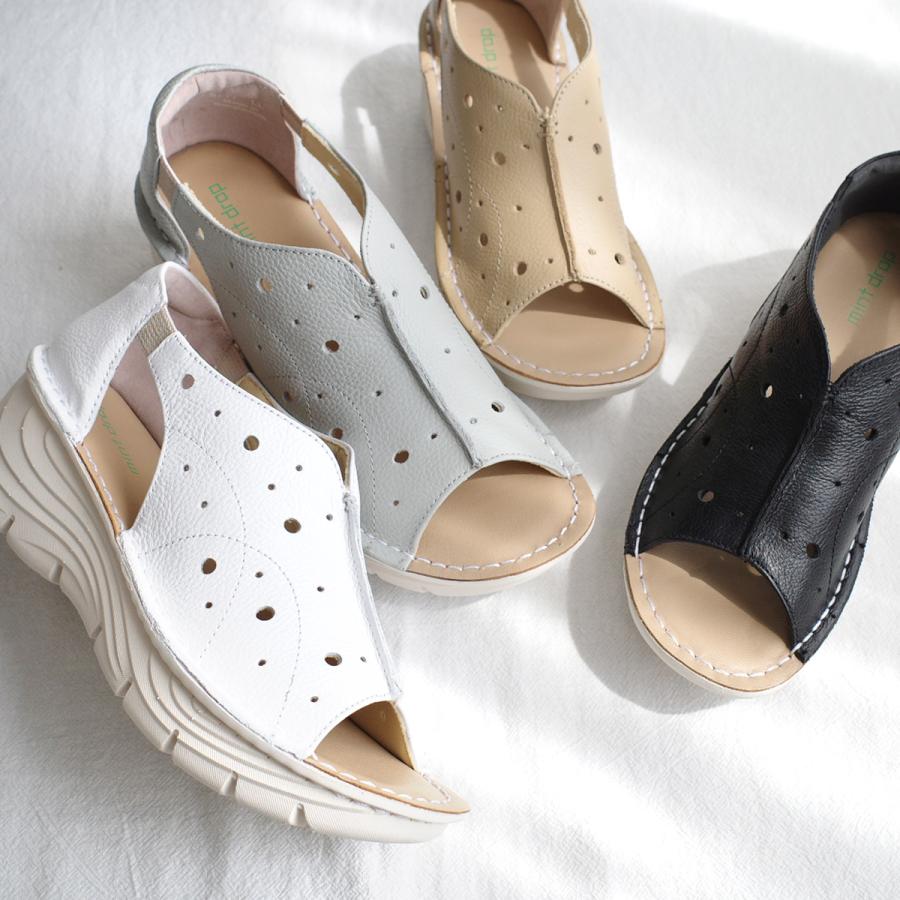 サンダル レディース 厚底 厚底サンダル 本革 軽量 軽い 歩きやすい