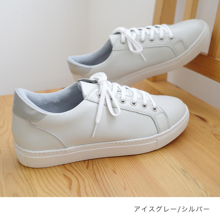 スニーカー 本革 レディース 歩きやすい 履きやすい 牛革 ローカット 幅広 3e シンプル 痛くない おしゃれ 柔らかい レザー 黒 白 ポインター amiami エディの画像