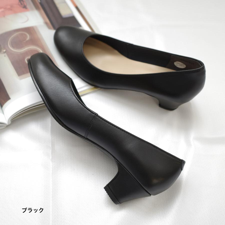 AmiAmi（アミアミ） パンプス 本革 ローヒール レディース 日本製 歩き