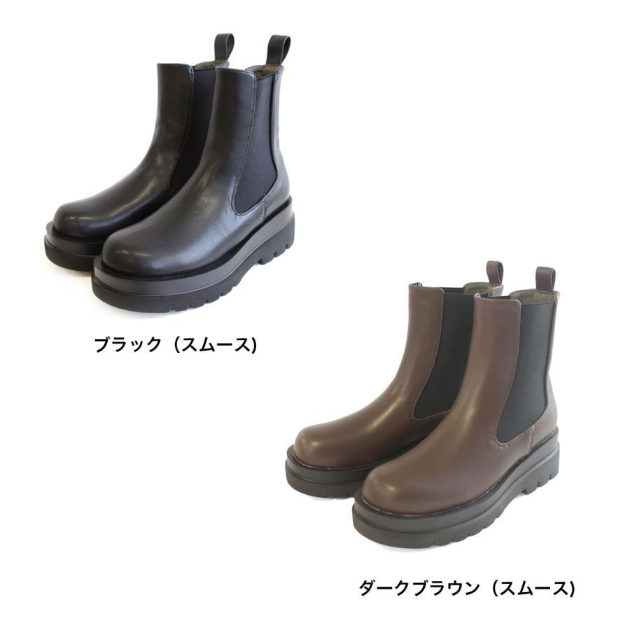 美品☆CAMINANDO サイドゴアブーツ レザー 厚底 24cm リアルスタイル REAL STYLE サイドゴアブーツ レディース 歩きやすい