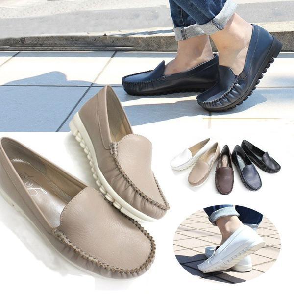 本革 厚底ローファーレディース靴 Ds St2924 Edie 通販 Yahoo ショッピング