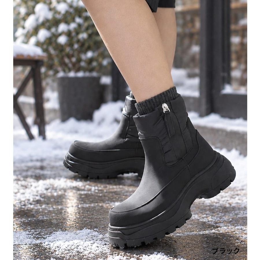 靴 Ameni MEDI SCOOP OUT SHORT BOOTS AmiAmi（アミアミ） スノーブーツ 厚底 レディース ショートブーツ 裏