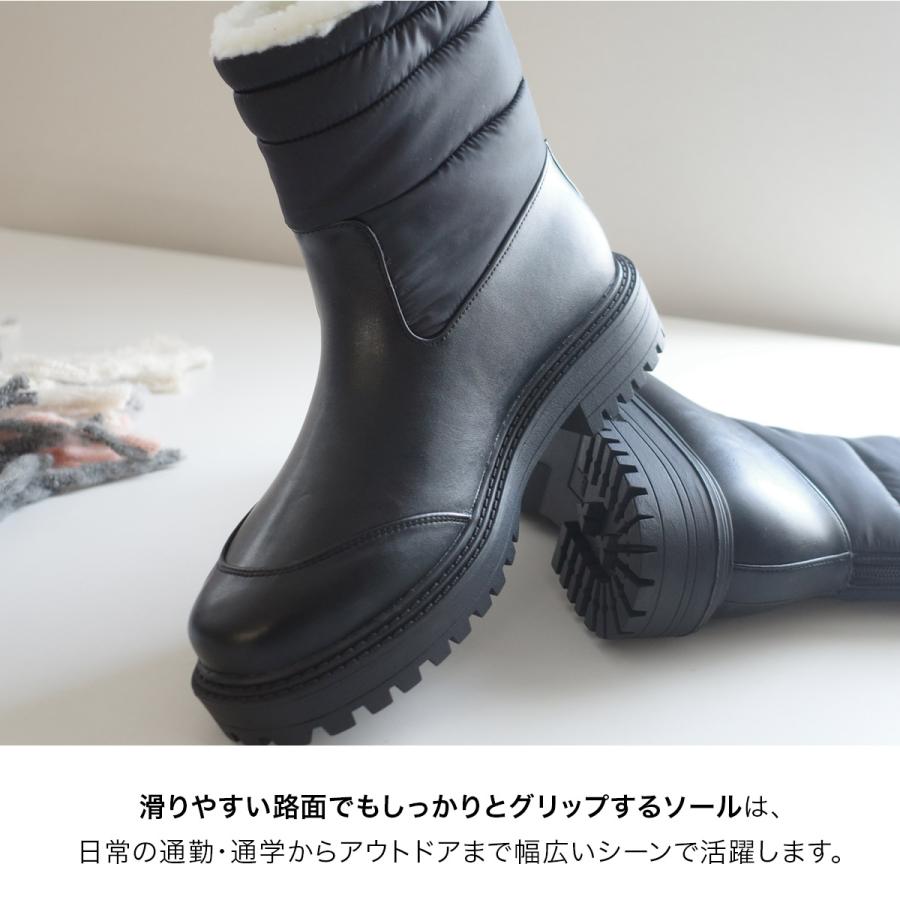 AmiAmi（アミアミ） スノーブーツ レディース 暖かい 防水 厚底 ボア