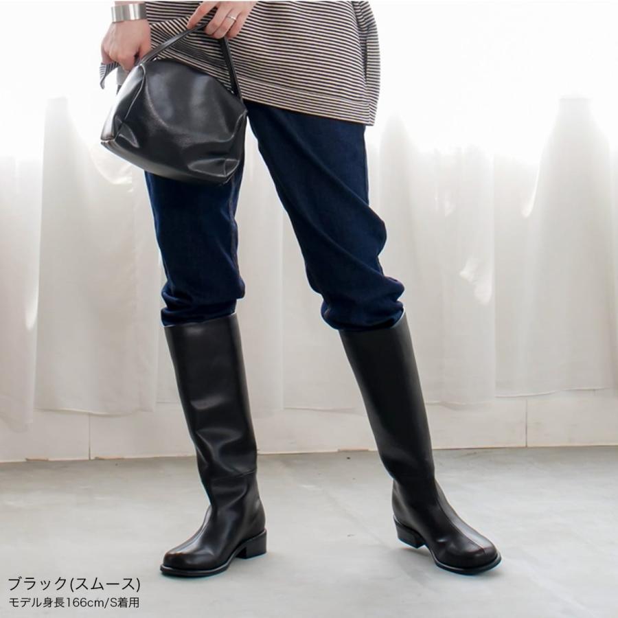 極美品✨ami Round Toe Laced Ranger 40 レザー　黒 AmiAmi（アミアミ） ロングブーツ レディース ローヒール 歩きやすい