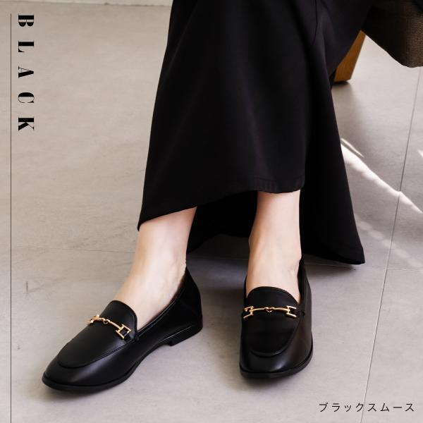 Other stories 黒 ローファー レディース 革靴 ヒール約5cm 本革 ローファー レディース パンプス 大人 ヒール 5cm チャン