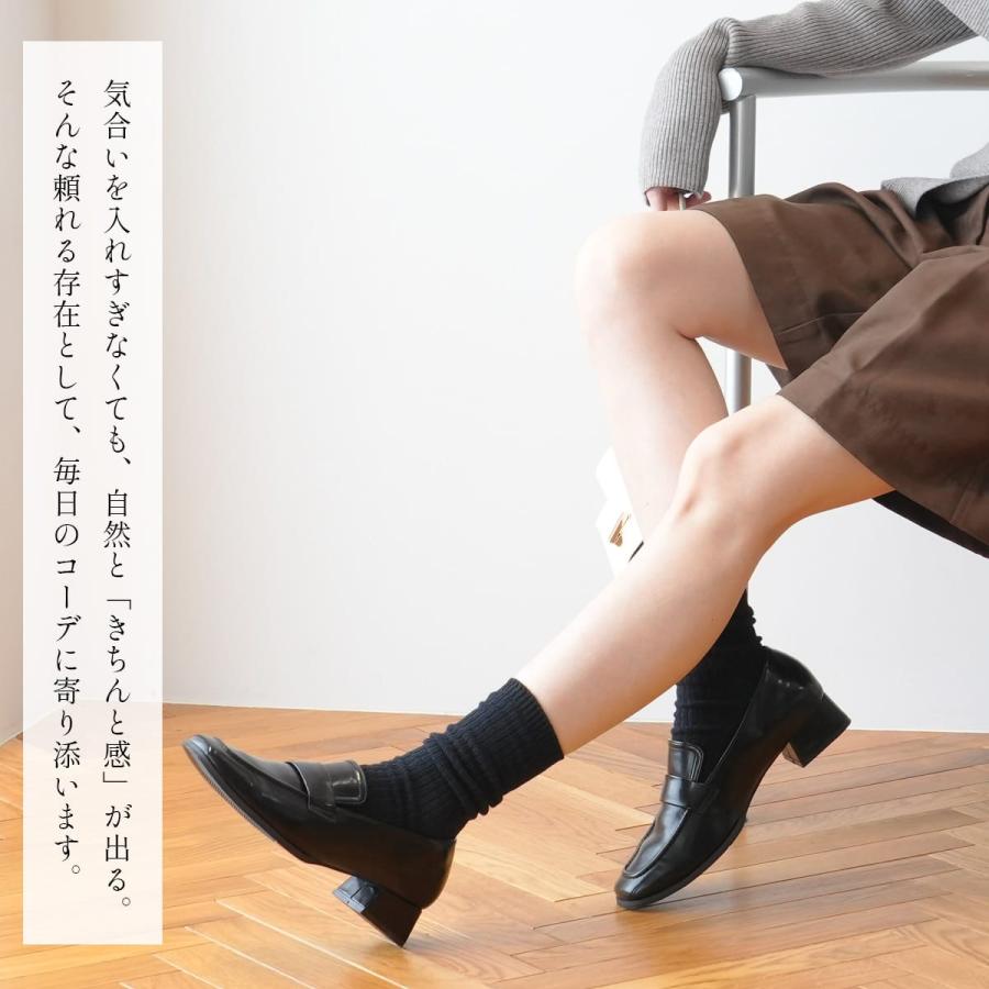AmiAmi（アミアミ） ローファー レディース スクエアトゥ 3.5cmヒール