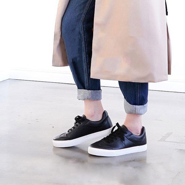 ローカット レースアップ スニーカー レディース スムース フラットds Tr02 Edie 通販 Yahoo ショッピング