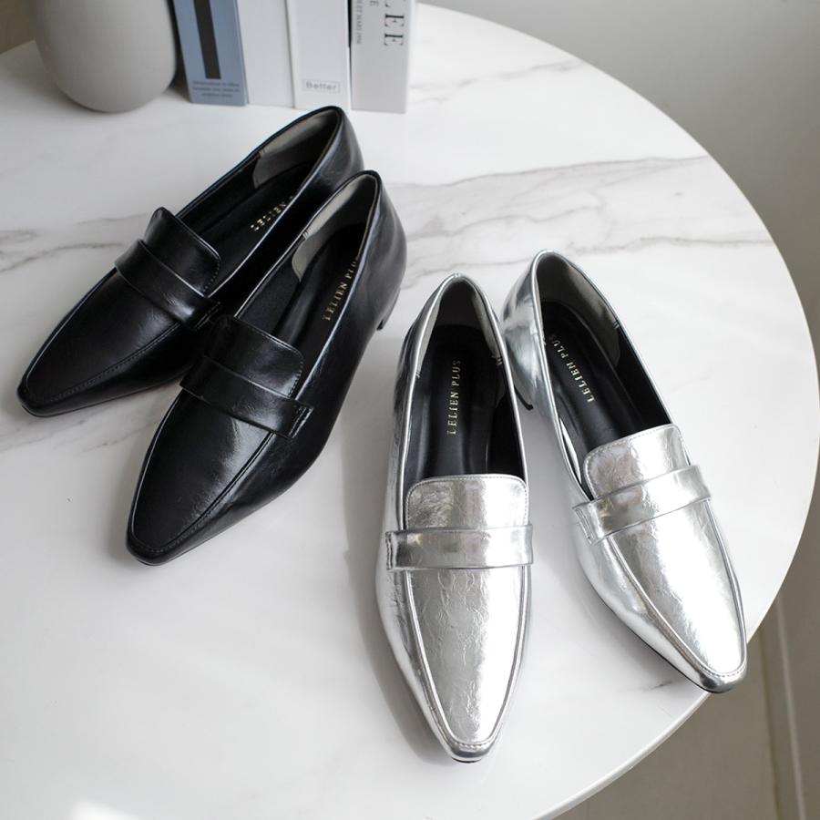 ローファー パンプス コインローファー レディース 歩きやすい 痛くない 履きやすい きれいめ 柔らかい 仕事 シルバー