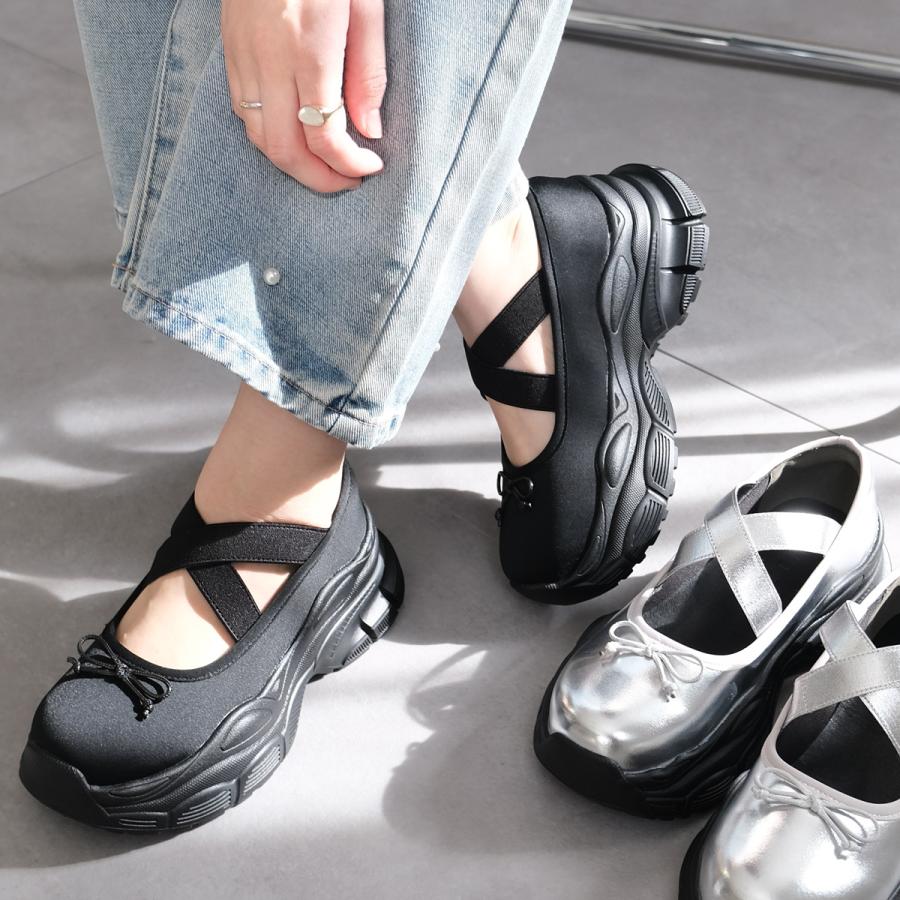 AmiAmi スニーカー バレエ 厚底 レディース サンダル バレリーナ