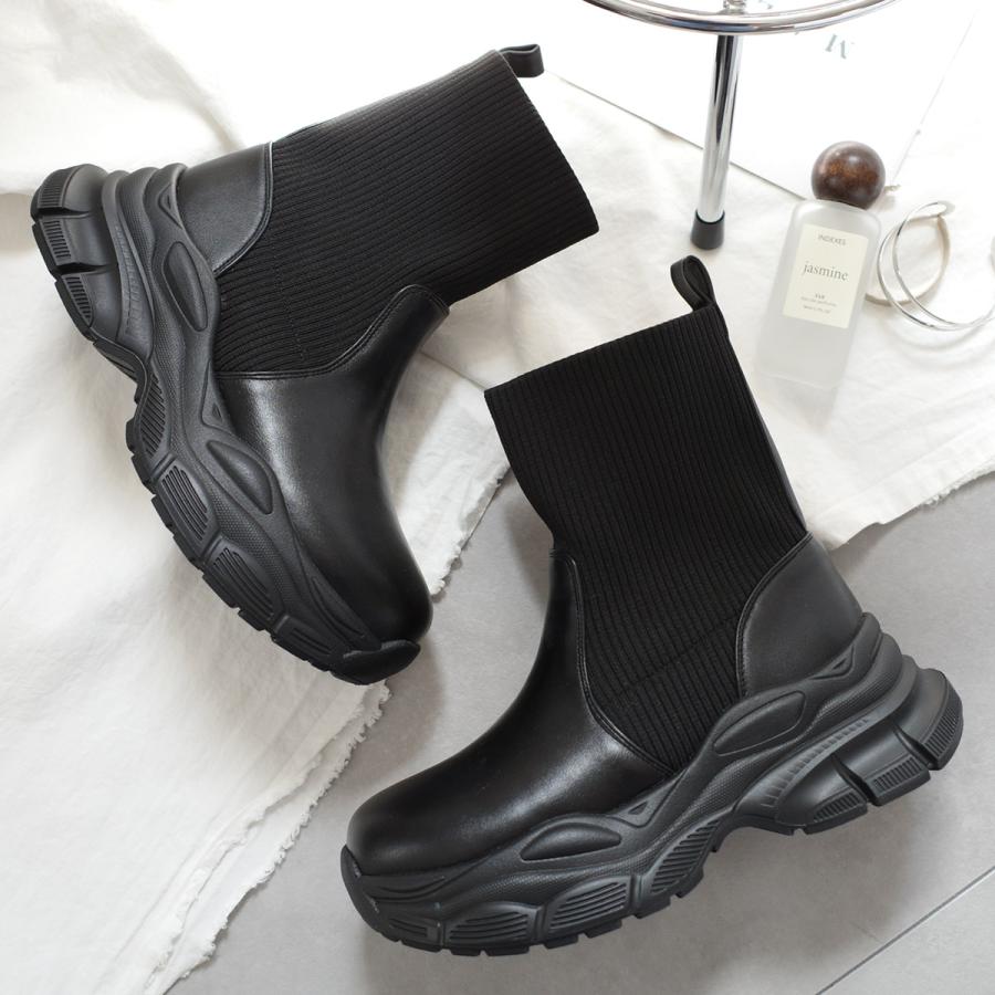 AmiAmi（アミアミ） ショートブーツ 厚底 レディース ローヒール