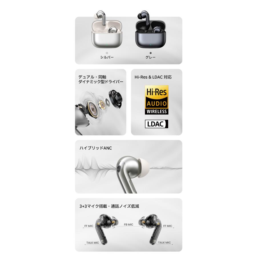 Edifier EDIFIER EvoBuds Pro ワイヤレスイヤホン Bluetooth6.0 ノイズ