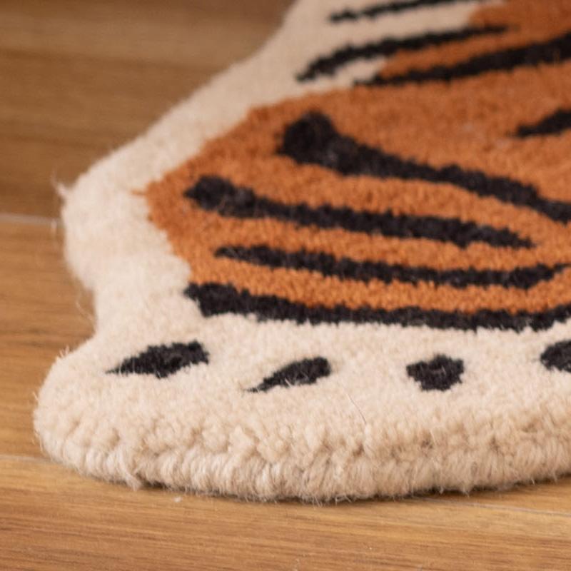 アクセントラグ アニマルラグ ラグ タイガー 90×60cm 分割 セパレート