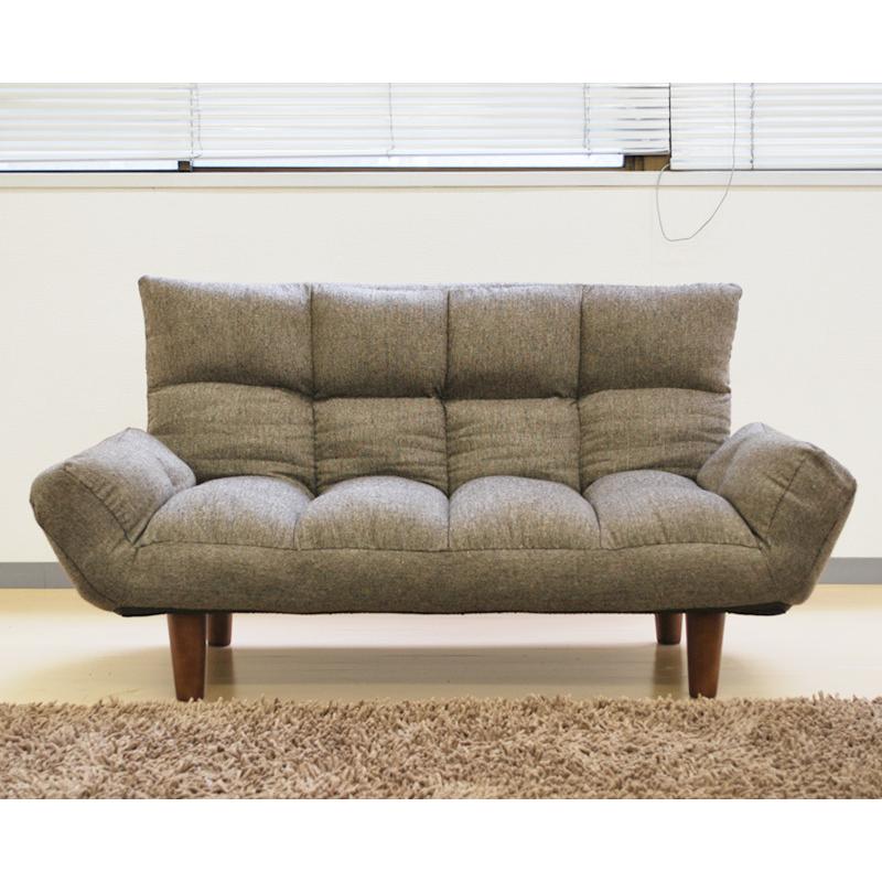 2人がけ用 低反発 リクライニング シンプル おしゃれ カウチソファー 身体全体をしっかり受け止めます 低反発ハイバックローソファ 2人掛け