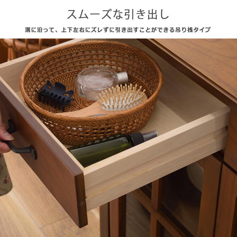 キャビネット ガラスキャビネット 幅80cm 木製 北欧 アンティーク