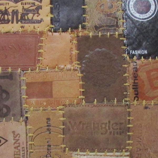 クッション 45×45 レザー 本革パッチワーク ハンドメイド カフェ