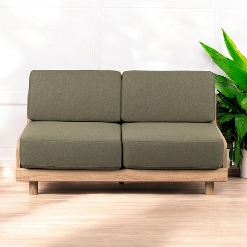 ソファ 2人掛け 幅140 肘なし ベンチソファ 木製フレーム すのこ