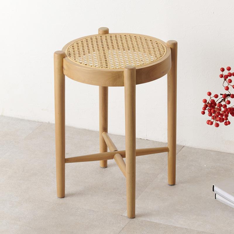 スツール ラタンスツール おしゃれ 丸椅子 ラタン 籐 木製