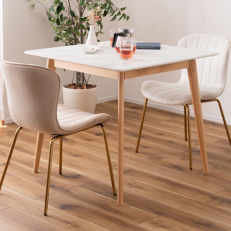 ダイニングテーブル 2人用 おしゃれ 北欧 正方形 幅80 奥行80cm 食卓