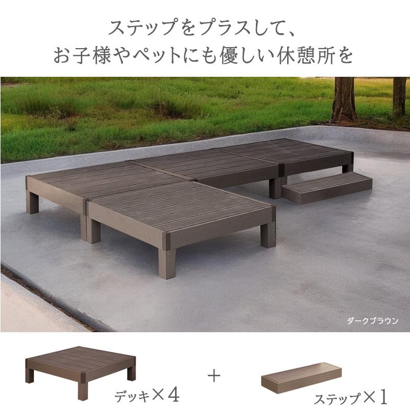 デッキ　人工木　90×90を２台 ウッドデッキ 人工木 90×90 人工木材 樹脂木 単品 システム