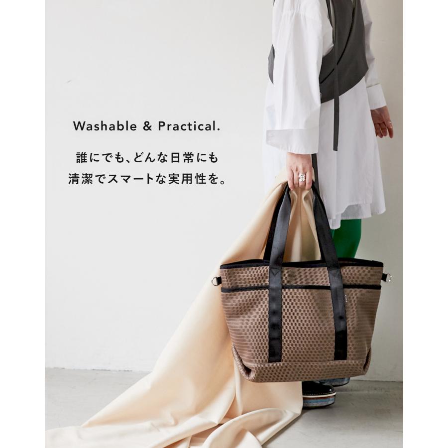 EDITA WEEKEND パンチング トートバッグ ホワイト32L (H-32) ワッフル 