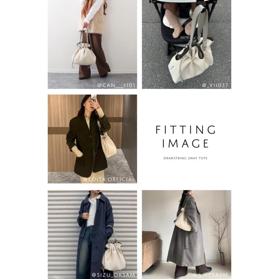 EDITA.（エディータ） 巾着バッグ A4対応 洗える 軽い 大容量 2way