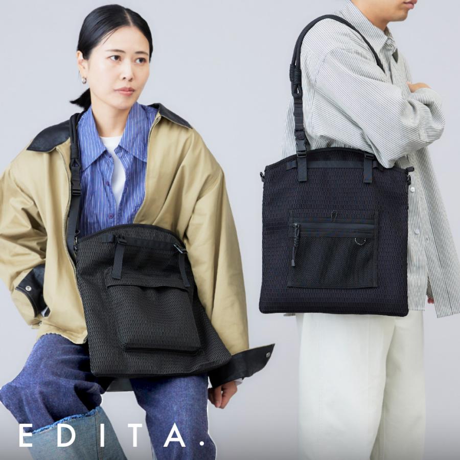 EDITA.（エディータ） 防水 洗濯機で洗える フラットトートバッグ 2WAY