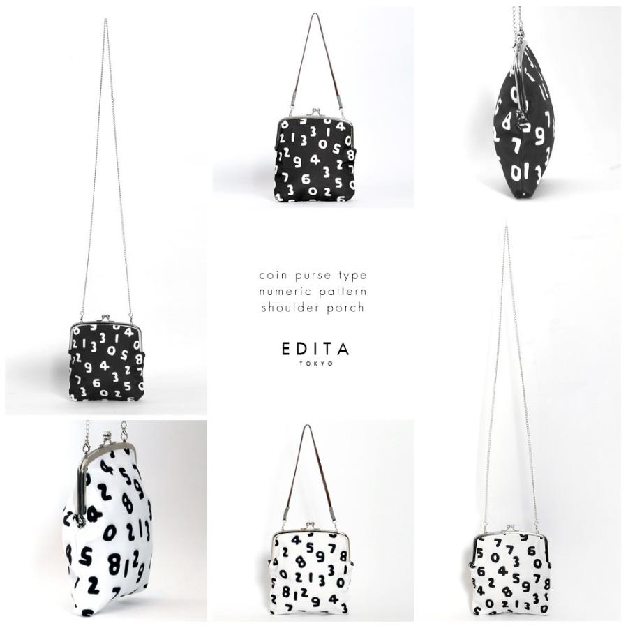 ショルダーバッグ レディース がま口 サコッシュ オシャレ 大人 フェイクレザー 合皮 Edita エディータ 数字柄がま口ショルダーバッグ Gsi 019 Edita 通販 Yahoo ショッピング
