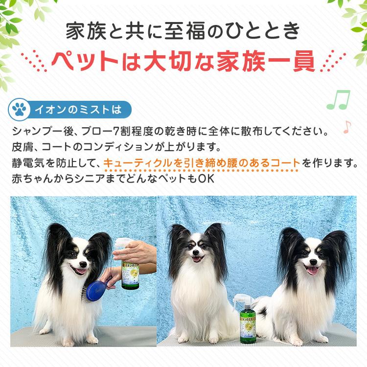 ペット用トリミングスプレー イオンのミスト250ｍｌ 犬毛玉 犬皮膚疾患 静電気防止 リッチトリートメントスマッシュプードル４BAI付 　｜edogmeister3｜14