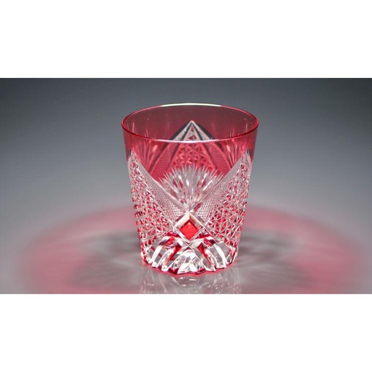 伝統工芸士 滝澤 利夫 青被せ八角籠目紋 江戸切子 瀧澤利夫 八角