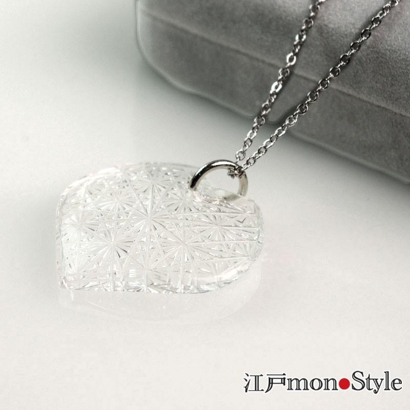 江戸切子 ネックレス アクセサリー クリスタルガラス 華 ネックレス