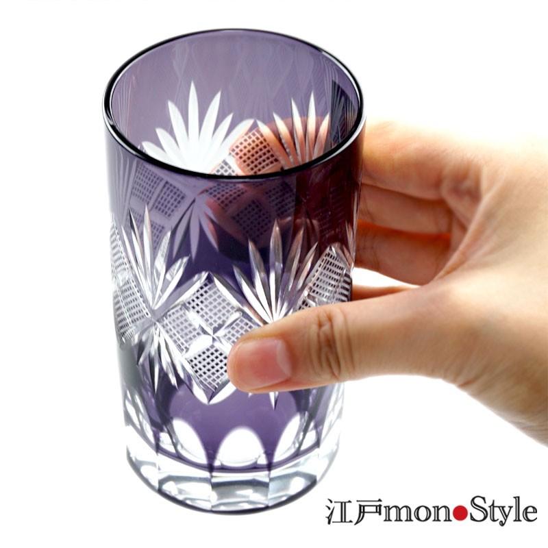江戸切子 タンブラー 魚子 江戸 紫 : 江戸monoStyleヤフー店 - 通販 