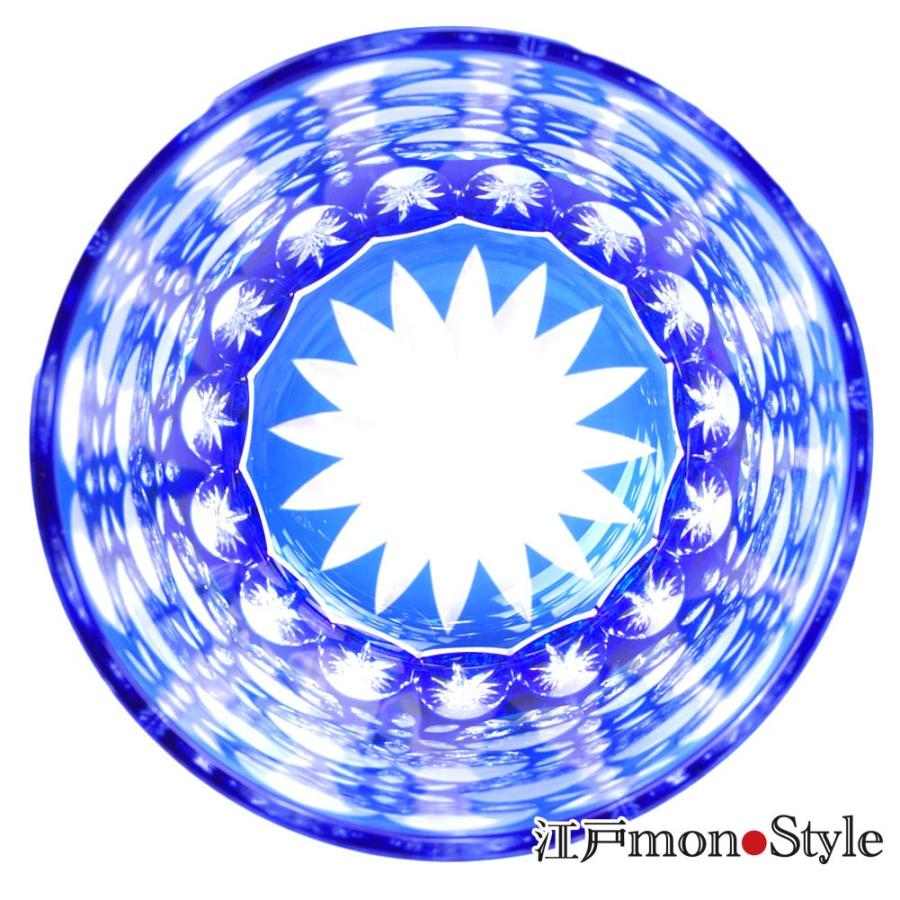 江戸切子 クリスタル グラス 万華鏡 木箱入り 金赤 瑠璃 ２色から選べる_10