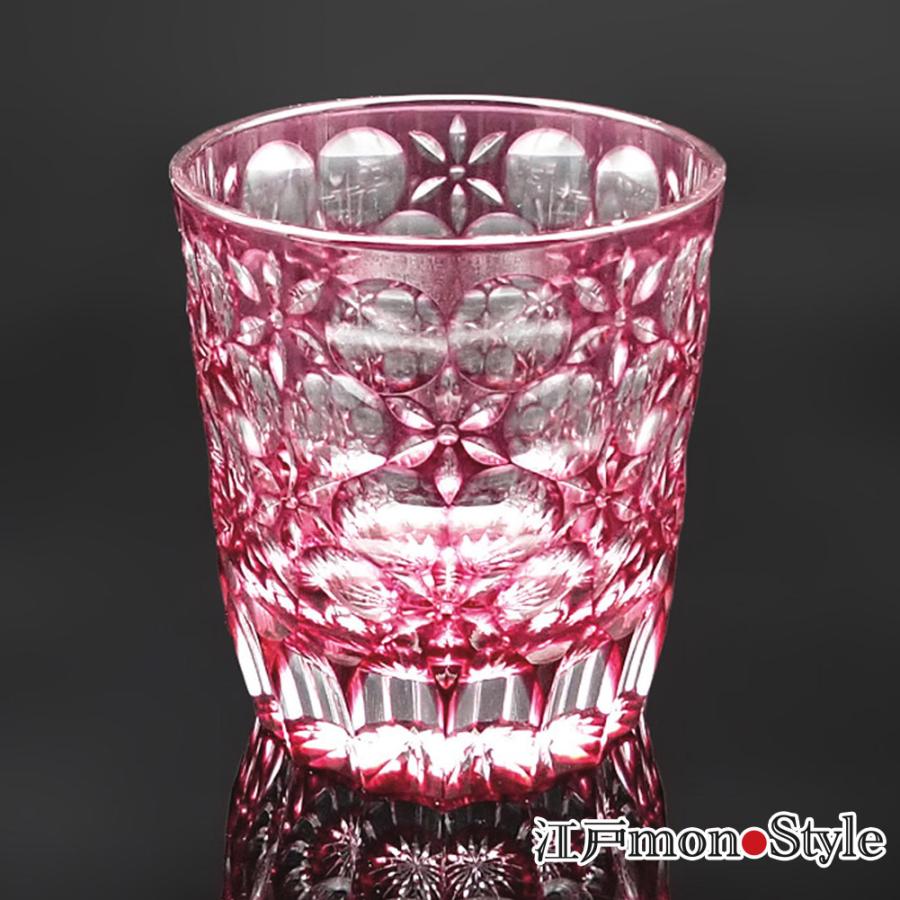 江戸切子 クリスタル グラス 万華鏡 木箱入り 金赤 瑠璃 2色から