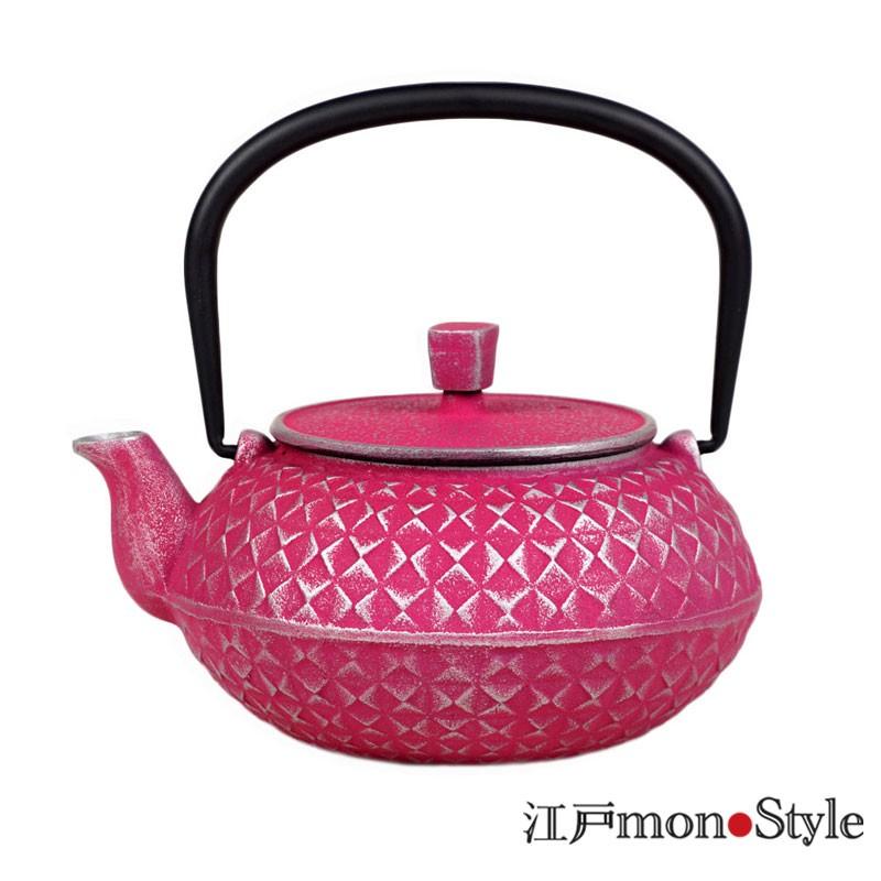 全日本送料無料 在庫限り ポイント10倍 南部鉄 カラー 急須 ポット 格子 0 6l ピンク シルバー 安い購入 Zoetalentsolutions Com