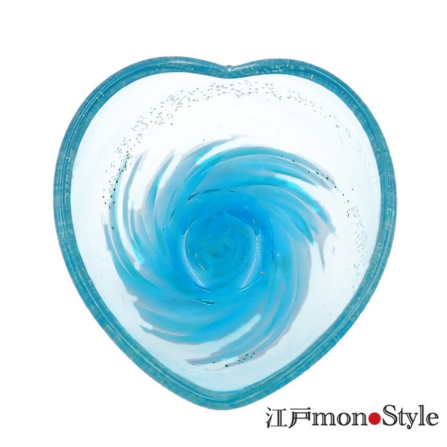 琉球ガラス 琉球グラス ハートグラス 海蛍 木箱入り ピンク ブルー