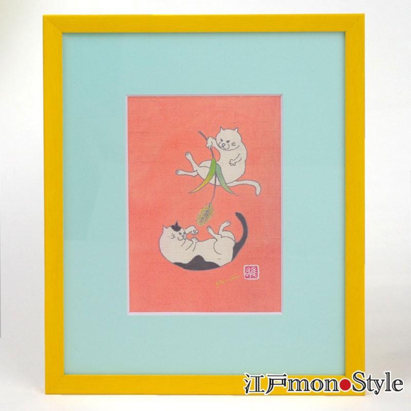 絵画。原画手描【シャム猫たちはデート記念日のためにさくらんぼケーキを用意した】 絵画。原画手描【シャム猫たちはデート記念日のためにさくらんぼケーキ 絵画