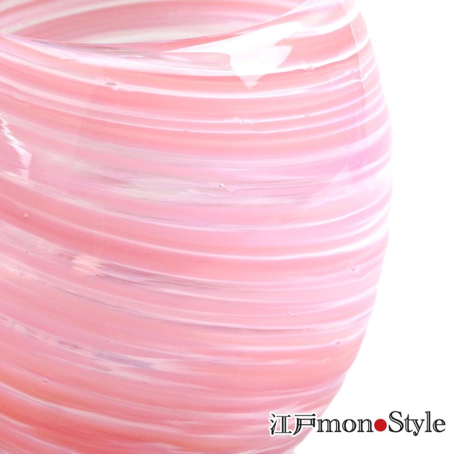 ペア 琉球ガラス 琉球グラス タルグラス 美ら海 ピンク と 水色 木