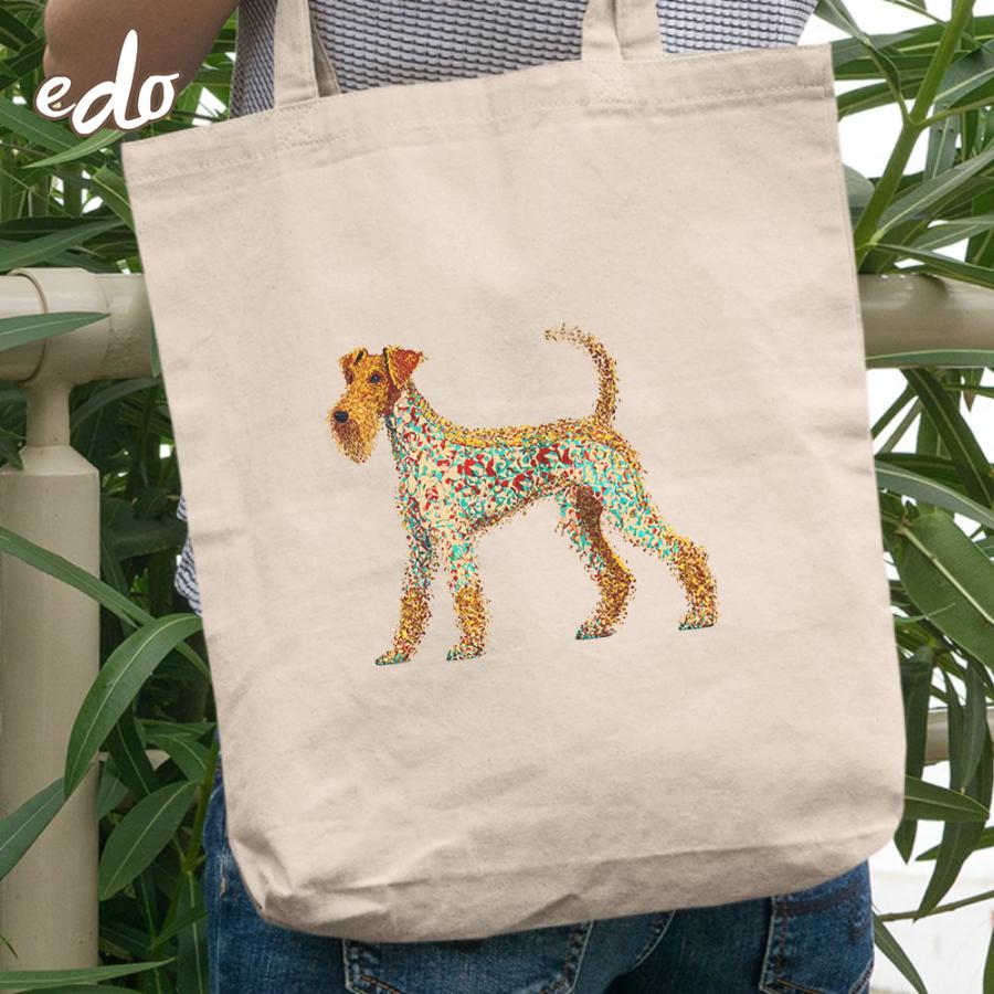 トートバック a4 帆布 軽量 一点もの「ワイヤーフォックステリア犬