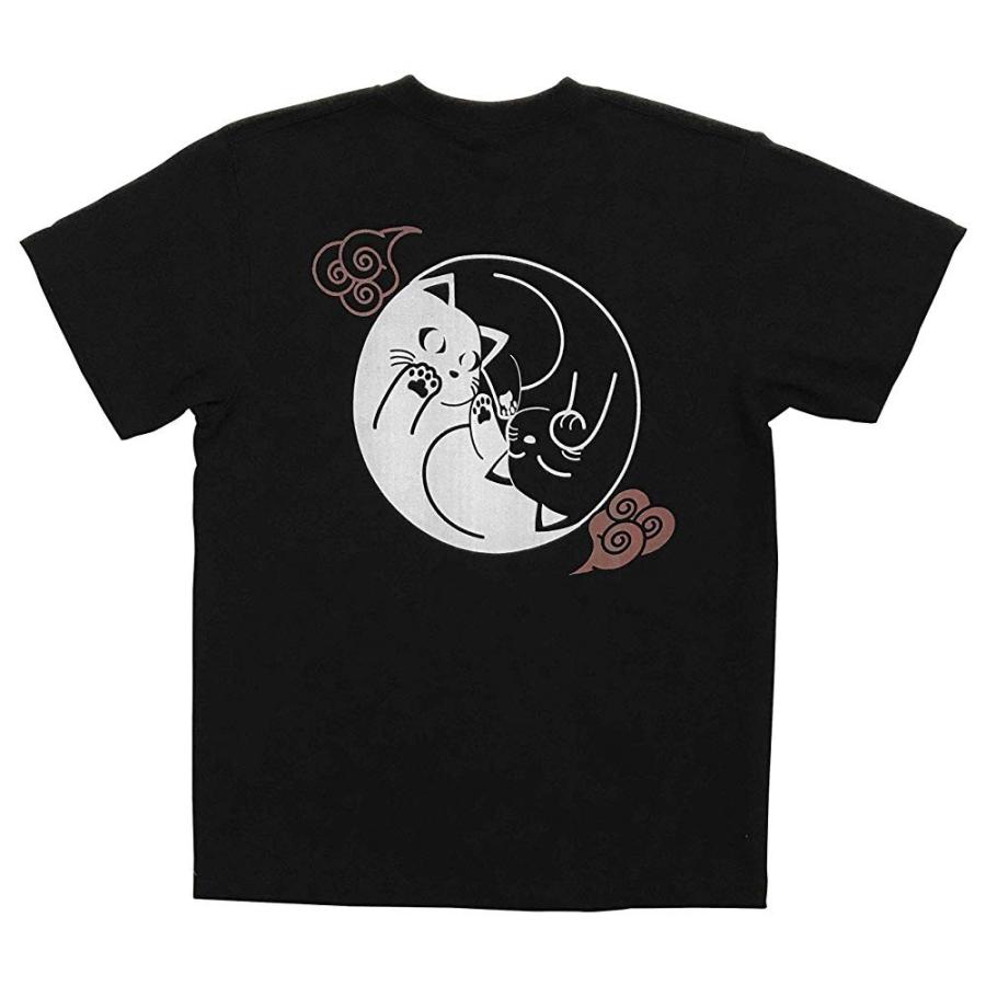 江戸てん Tシャツ 7 4オンススーパーヘビー厚地 捺染プリント M 4l大きいサイズまで メンズ 巴猫 黒 背面or前面プリント Tsttp039bbk 江戸てん 通販 Yahoo ショッピング