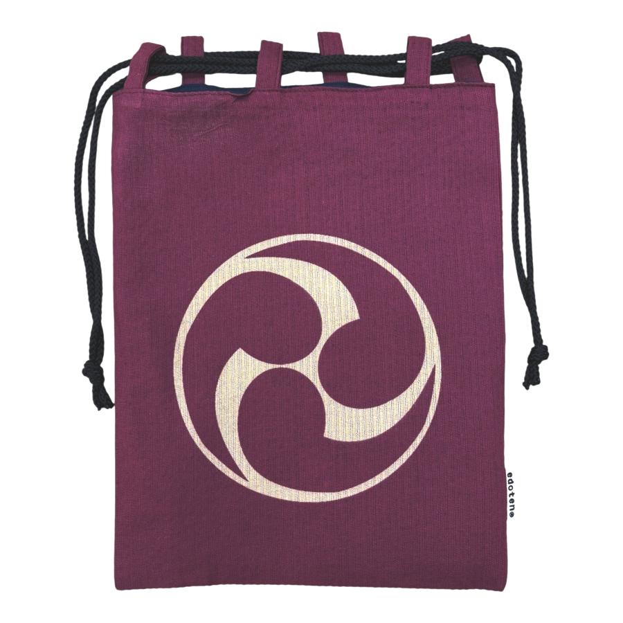 江戸てん]訳あり 信玄袋 抜染柄入り 合切袋 合財袋 綿100％ しじら生地